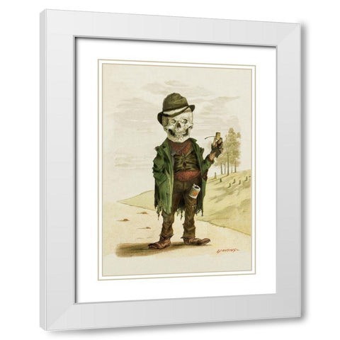 Death Works for Food White Modern Wood Framed Art Print with Double Matting by Frusius