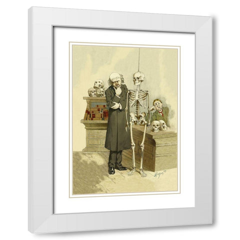 Death Under Inspection White Modern Wood Framed Art Print with Double Matting by Frusius