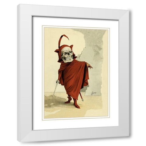 Red Death White Modern Wood Framed Art Print with Double Matting by Frusius