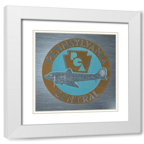 Pennsylvania Central Airways White Modern Wood Framed Art Print with Double Matting by Retrotravel