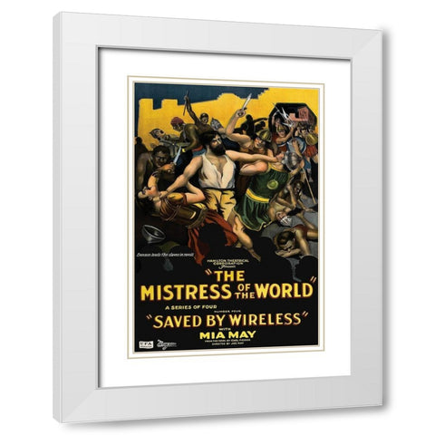 Movie Poster: The Mistress of the World White Modern Wood Framed Art Print with Double Matting by Unknown 20th Century American Illustrator