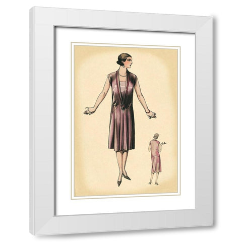 Solitary Beauty White Modern Wood Framed Art Print with Double Matting by Vintage Fashion