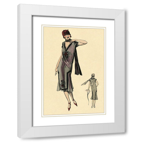 Come Hither White Modern Wood Framed Art Print with Double Matting by Vintage Fashion