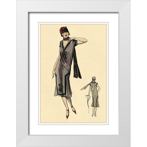 Come Hither White Modern Wood Framed Art Print with Double Matting by Vintage Fashion