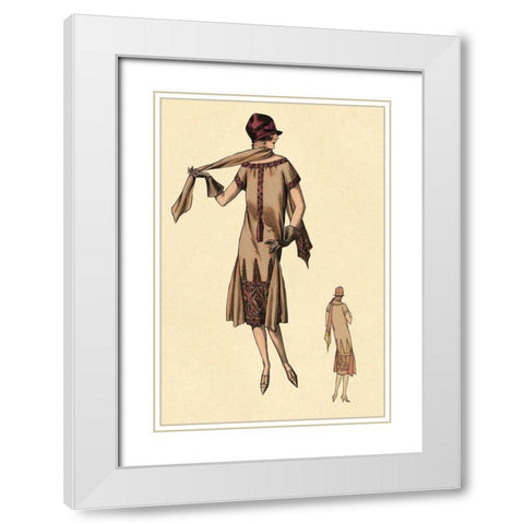 Enchanting White Modern Wood Framed Art Print with Double Matting by Vintage Fashion