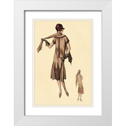 Enchanting White Modern Wood Framed Art Print with Double Matting by Vintage Fashion