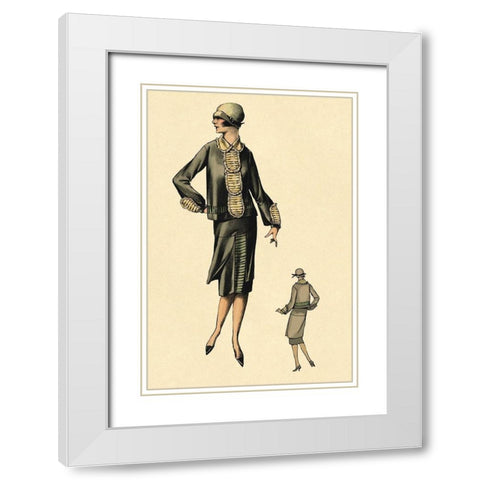 Charming White Modern Wood Framed Art Print with Double Matting by Vintage Fashion