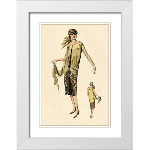 Absolutely Beautiful White Modern Wood Framed Art Print with Double Matting by Vintage Fashion
