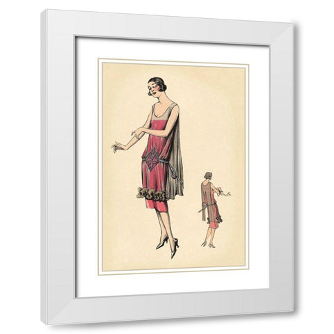Raven-Haired White Modern Wood Framed Art Print with Double Matting by Vintage Fashion