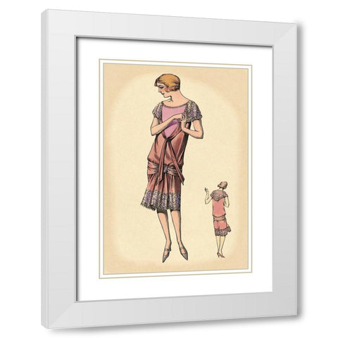 Sweetness and Youth White Modern Wood Framed Art Print with Double Matting by Vintage Fashion