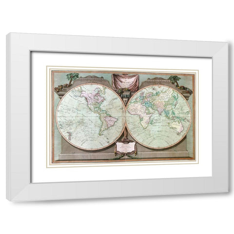 Imperial Sheet Atlas White Modern Wood Framed Art Print with Double Matting by Laurie, Robert