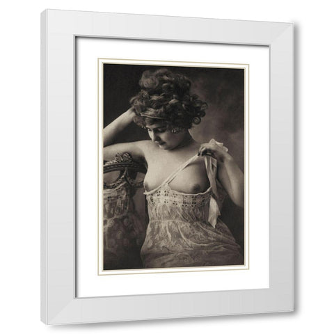 Controlled Symmetry White Modern Wood Framed Art Print with Double Matting by Vintage Nudes