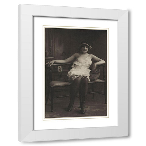 The Tranquility of the Drawing Room White Modern Wood Framed Art Print with Double Matting by Vintage Nudes
