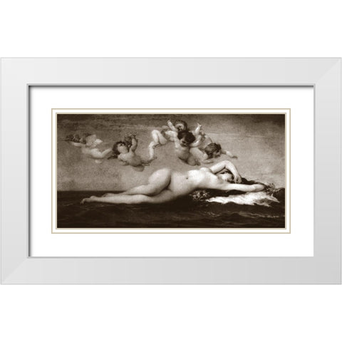 The Dream White Modern Wood Framed Art Print with Double Matting by Vintage Nudes