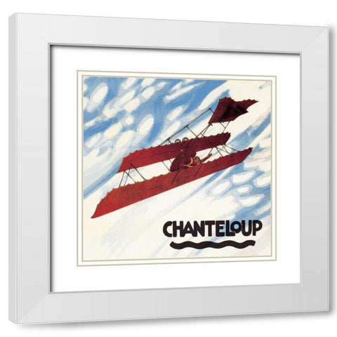 Biplane Executes a Loop White Modern Wood Framed Art Print with Double Matting by Nygaard, Axel