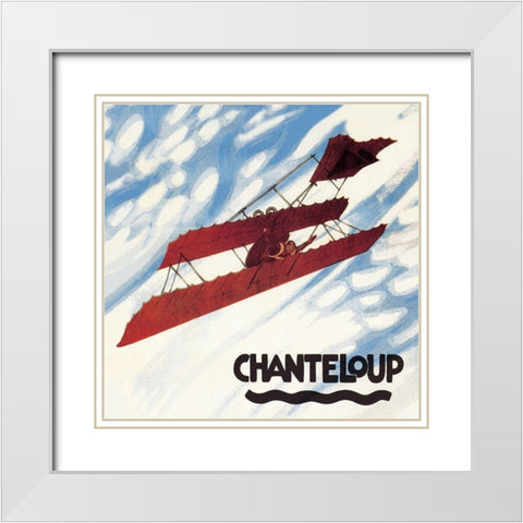 Biplane Executes a Loop White Modern Wood Framed Art Print with Double Matting by Nygaard, Axel