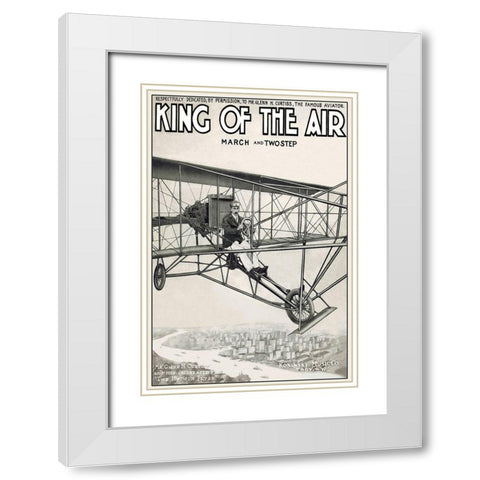 King of the Air White Modern Wood Framed Art Print with Double Matting by Unknown