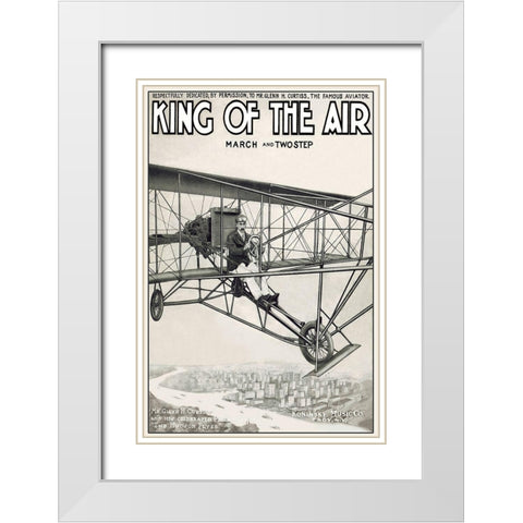 King of the Air White Modern Wood Framed Art Print with Double Matting by Unknown