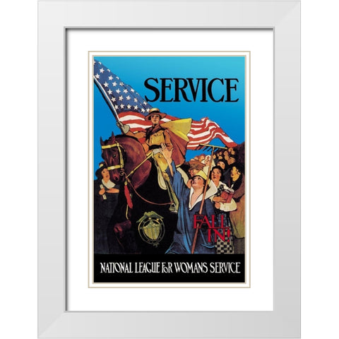 National League for Womans Service White Modern Wood Framed Art Print with Double Matting by Patterson