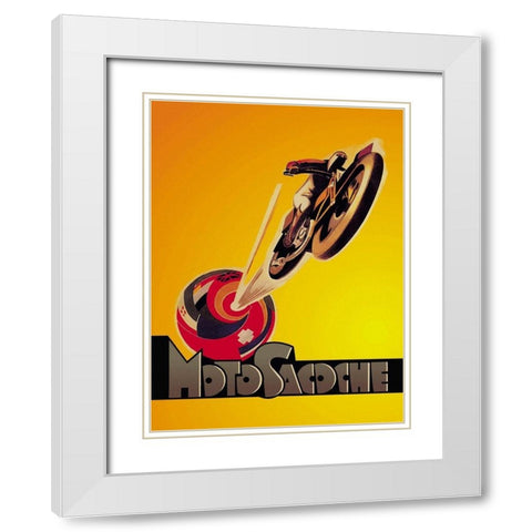 MotoSacoche White Modern Wood Framed Art Print with Double Matting by Unknown