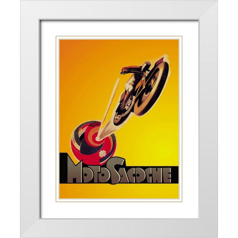 MotoSacoche White Modern Wood Framed Art Print with Double Matting by Unknown