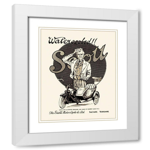 Watercooled Scott White Modern Wood Framed Art Print with Double Matting by Unknown