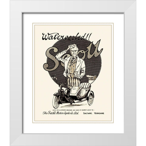 Watercooled Scott White Modern Wood Framed Art Print with Double Matting by Unknown