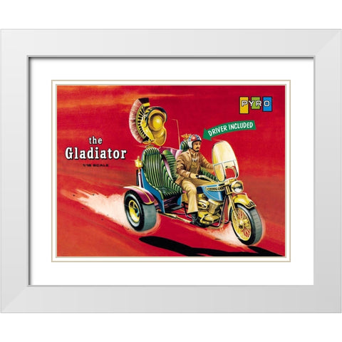 The Gladiator - Driver Included White Modern Wood Framed Art Print with Double Matting by Unknown