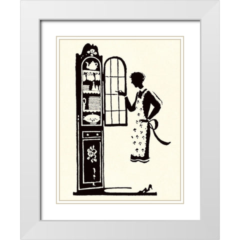 At the Vitrine White Modern Wood Framed Art Print with Double Matting by Parrish, Maxfield