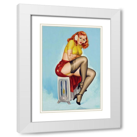 Flirt Magazine: Chilly White Modern Wood Framed Art Print with Double Matting by Driben, Peter