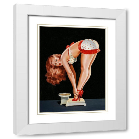 Wink Magazine - On A Scale White Modern Wood Framed Art Print with Double Matting by Driben, Peter