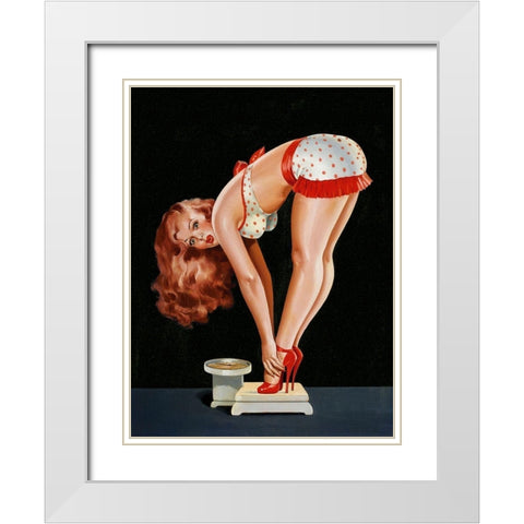 Wink Magazine - On A Scale White Modern Wood Framed Art Print with Double Matting by Driben, Peter