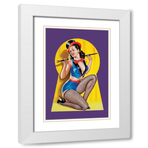 Whisper Magazine: Keyhole Dancer White Modern Wood Framed Art Print with Double Matting by Driben, Peter