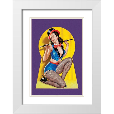 Whisper Magazine: Keyhole Dancer White Modern Wood Framed Art Print with Double Matting by Driben, Peter
