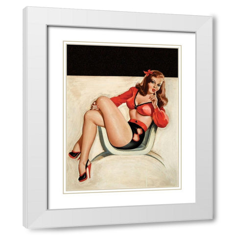 Whisper Magazine: Quiet White Modern Wood Framed Art Print with Double Matting by Driben, Peter