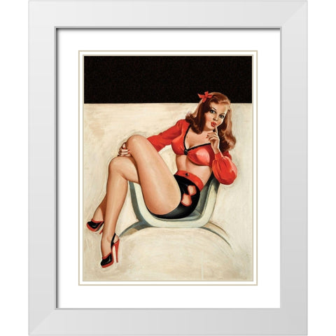 Whisper Magazine: Quiet White Modern Wood Framed Art Print with Double Matting by Driben, Peter
