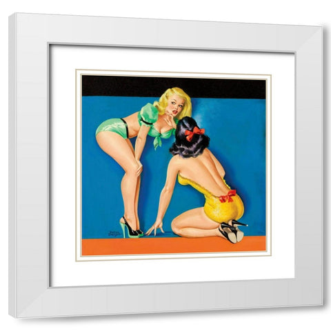 Whisper Magazine: The Secret White Modern Wood Framed Art Print with Double Matting by Driben, Peter