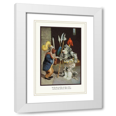 Teddy Roosevelts Bears: Make Steel Fly White Modern Wood Framed Art Print with Double Matting by Culver, R.K.