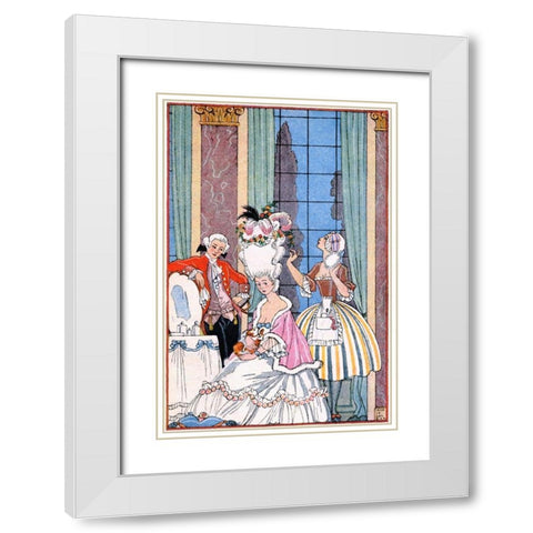 France in the 18th Century White Modern Wood Framed Art Print with Double Matting by Barbier, Georges