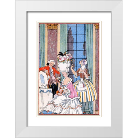 France in the 18th Century White Modern Wood Framed Art Print with Double Matting by Barbier, Georges