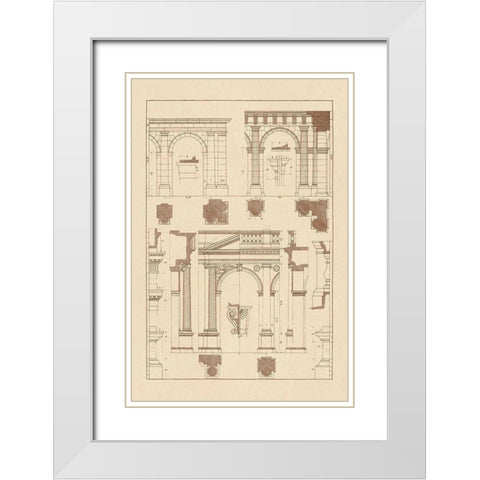 Arcades White Modern Wood Framed Art Print with Double Matting by Buhlmann, J.