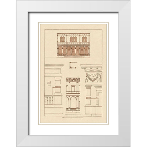 Palazzo del Consiglio at Padua, Villa Farnesia White Modern Wood Framed Art Print with Double Matting by Buhlmann, J.