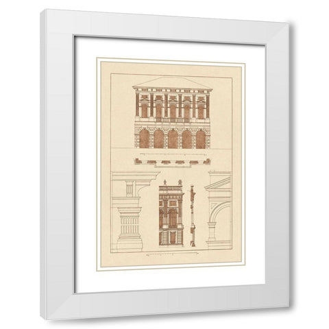 Palazzo Verzi at Verona, Palazzo Madama White Modern Wood Framed Art Print with Double Matting by Buhlmann, J.