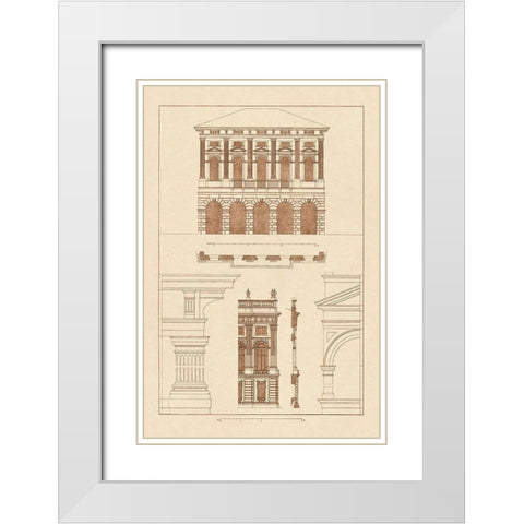 Palazzo Verzi at Verona, Palazzo Madama White Modern Wood Framed Art Print with Double Matting by Buhlmann, J.