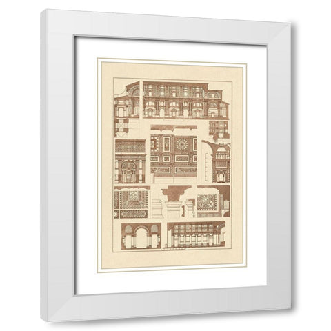 Barrel Vaults of the Renaissance White Modern Wood Framed Art Print with Double Matting by Buhlmann, J.