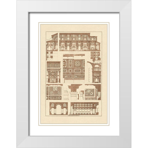 Barrel Vaults of the Renaissance White Modern Wood Framed Art Print with Double Matting by Buhlmann, J.