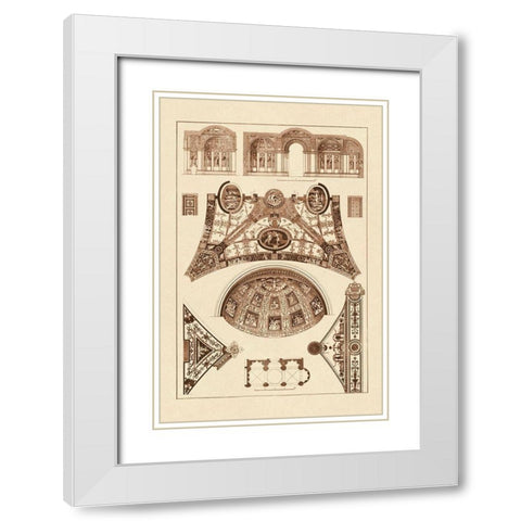 Cross Vaults of the Renaissance White Modern Wood Framed Art Print with Double Matting by Buhlmann, J.