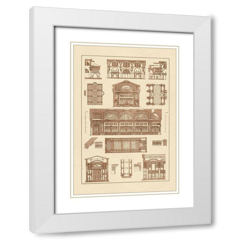 Interiors With Cross Vaults and Cupola Vaulting White Modern Wood Framed Art Print with Double Matting by Buhlmann, J.