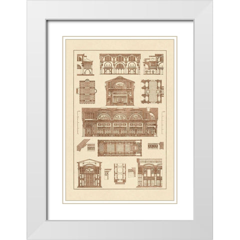 Interiors With Cross Vaults and Cupola Vaulting White Modern Wood Framed Art Print with Double Matting by Buhlmann, J.