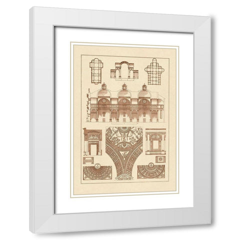 Cupola Vaulting of the Renaissance White Modern Wood Framed Art Print with Double Matting by Buhlmann, J.